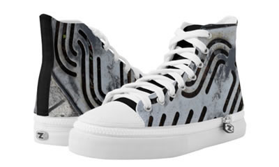 Black Out High Top Sneakers ZIPZ® designed by Island Art Bocas for Yotigo